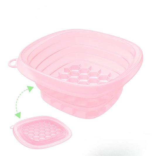 Foldable Face Ice Bath Bowl Facials Plunge Washbasin Silicone Portable Travel Home Skincare Ice Facials Bath
