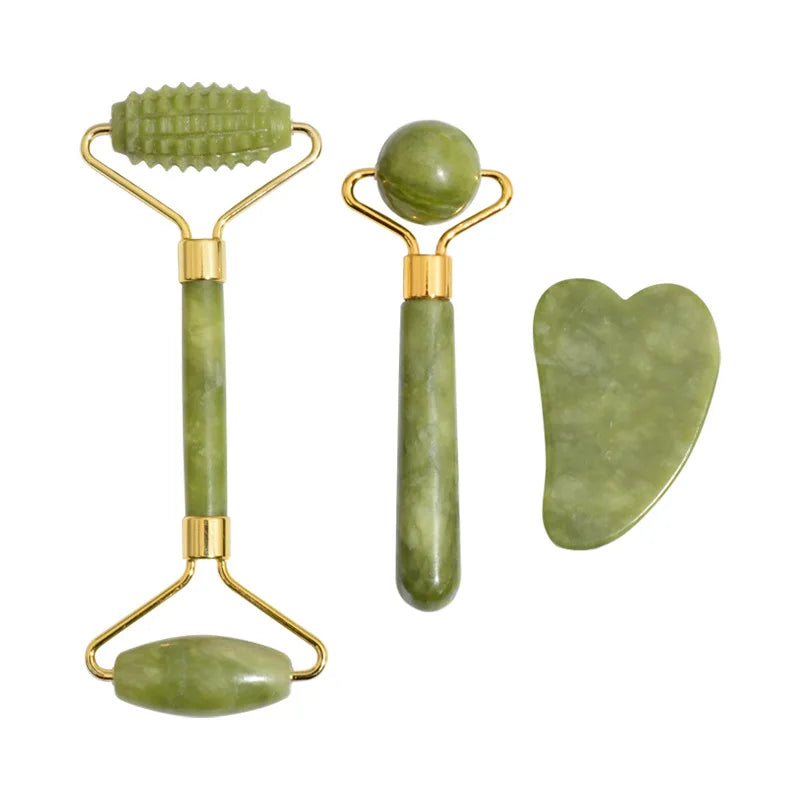 RevyaStone™ Jade Roller & Gua Sha Set