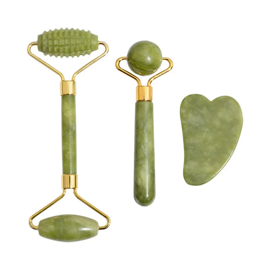 RevyaStone™ Jade Roller & Gua Sha Set