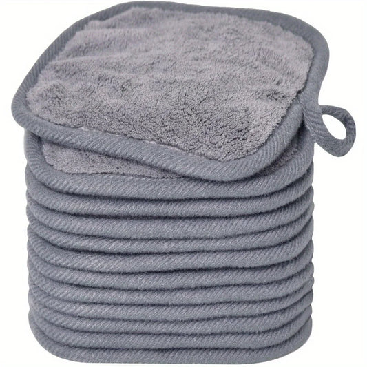 RevyaTouch™ 12 Microfiber Makeup Remover Pads – Reusable Cleansing Cloths