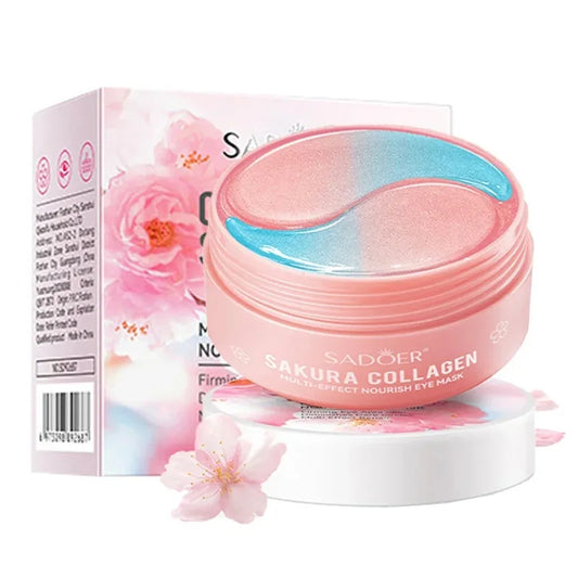 Sakura Collagen Eye Patches – 60pc Set for Dark Circles, Puffiness & Firming