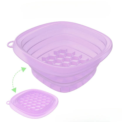 Foldable Face Ice Bath Bowl Facials Plunge Washbasin Silicone Portable Travel Home Skincare Ice Facials Bath